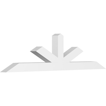 Ekena Millwork Saratoga Architectural Grade PVC Gable Bracket, 108"W x 27"H x 6"D x 6"F, 6/12 Pitch GBP108X27X0606SAR00